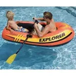 Intex Explorer 200 Boat Set 73&#034; x 37&#034; x 16&#034; Inflatable Raft 58331 W/2 Oars &amp;Pump