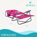 Ostrich On-Your-Back Backpack Beach Chair with Face Hole - Adjustable, Portable Lounge Chair with Cup Holder, Face Opening - Heavy Duty, Lay Flat Tanning Chair for Face Down Reading for Adults (Pink)