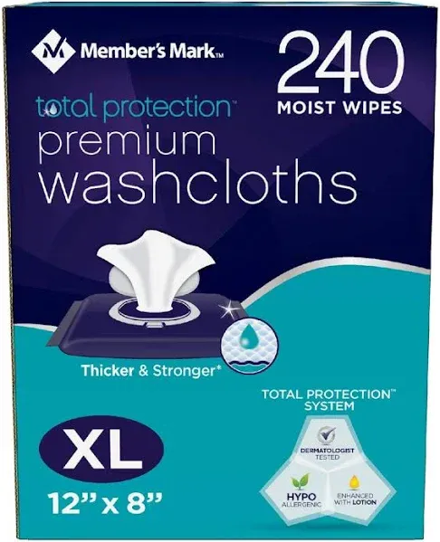 Member's Mark Adult Washcloths (240 Count) (2 Pack)