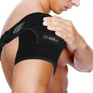 Copper Compression Shoulder Brace - One Size (Pack of 1), Black 