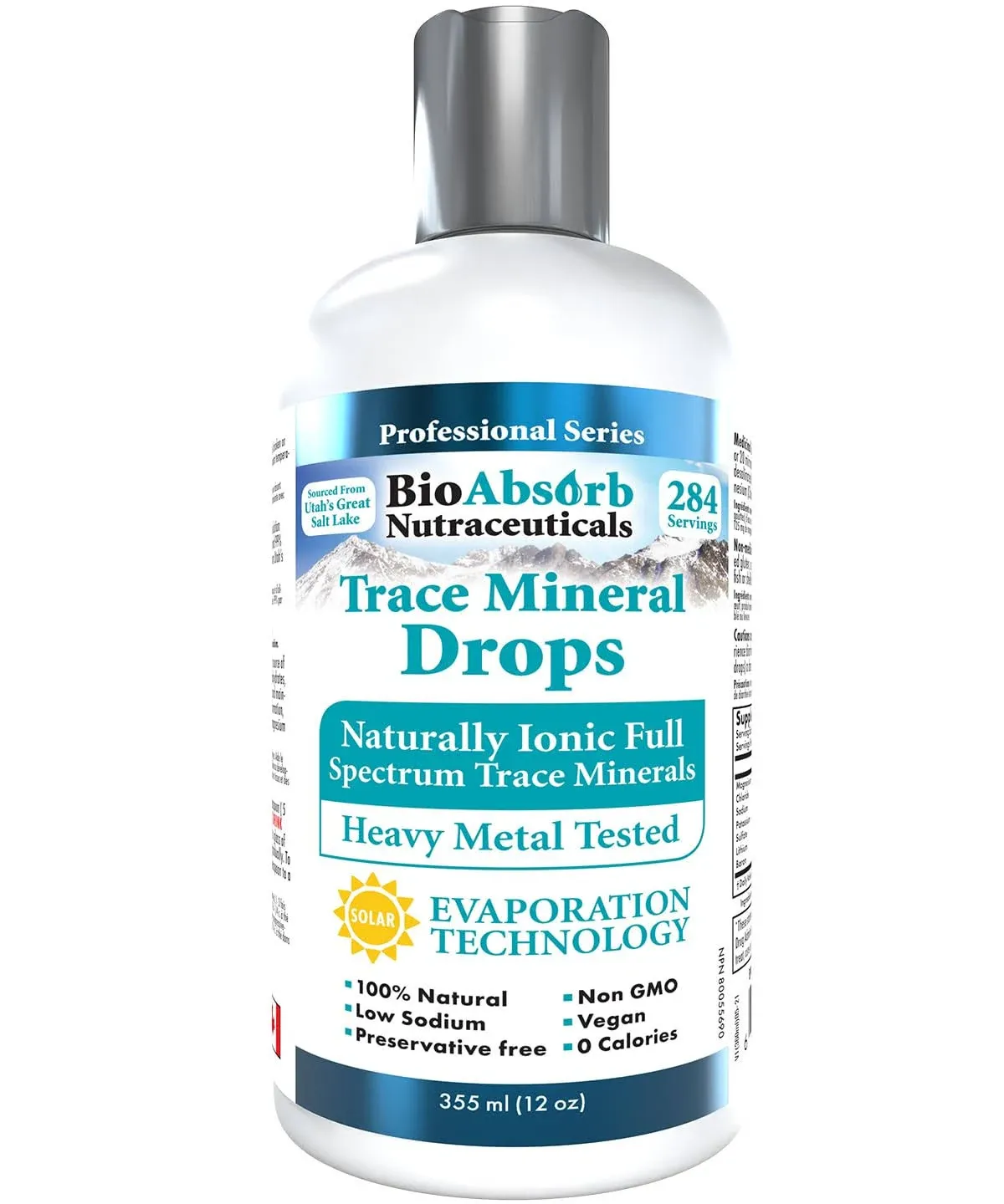 Bio absorb Trace Mineral Drops. Heavy Metal Tested. 284 Servings of Organic Trace Minerals from Concentrated Utah's GSL