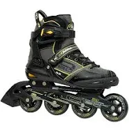 Roller Derby Aerio Q-60 Inline Skates~ Black/Yellow~ Mens Sz 9~ #I-259~ NEW!!!