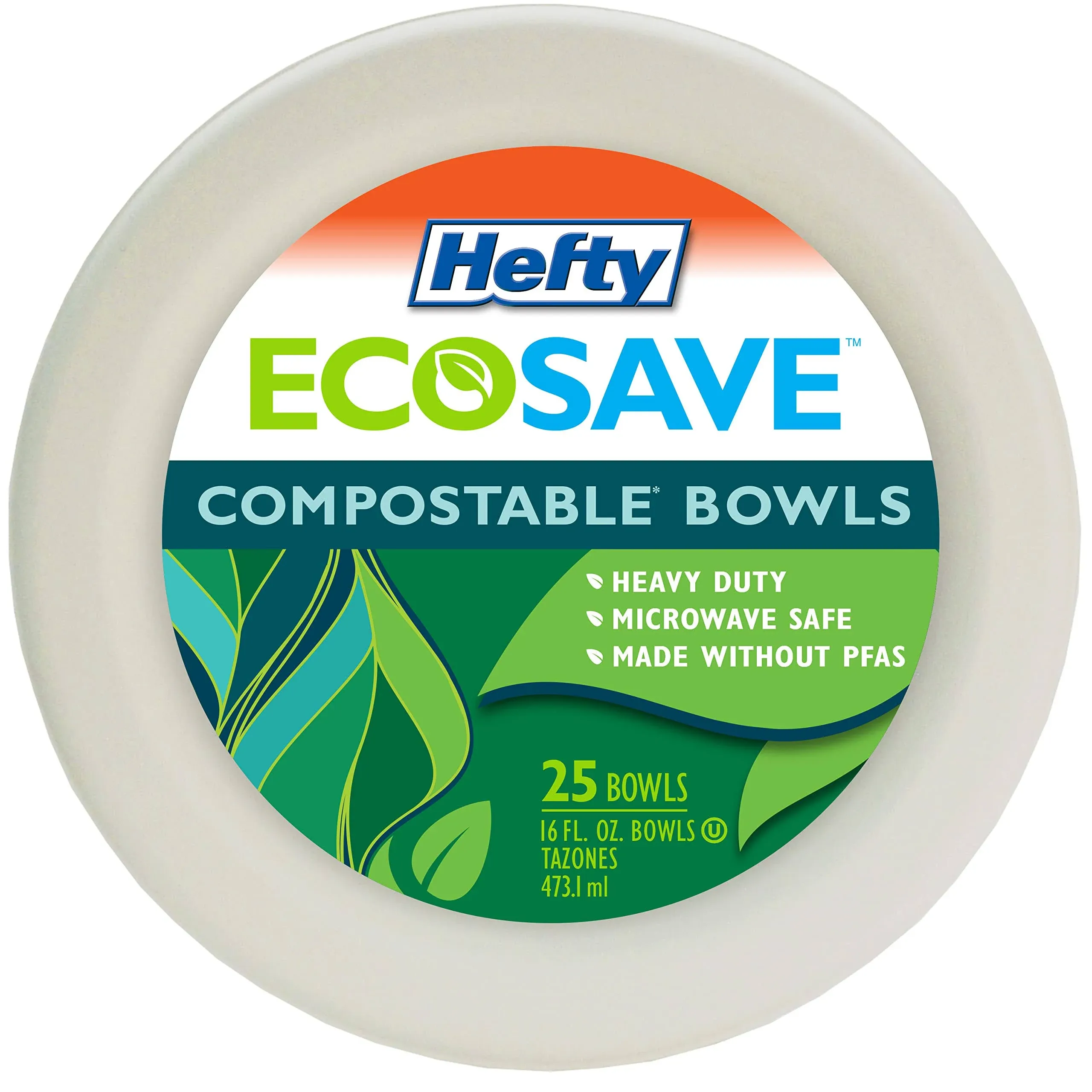 Hefty EcoSave Compostable Paper Bowls