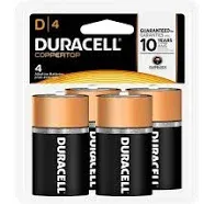 Duracell Coppertop Alkaline D Batteries