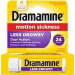 Dramamine Motion Sickness, 25 mg, Less Drowsy, Tablets - 8 tablets