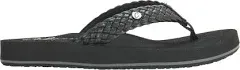 Women Cobian Size 6 Braided Bounce Flip Flop Sandal BRB10-001 Black 