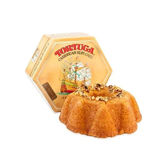 TORTUGA Caribbean Original Rum Cake with Walnuts - 4 oz Rum Cakes (4 Pack) - The Perfect Gourmet Gift for Gift Baskets and Christmas Gifts - Great Snack Cakes for Delivery