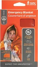 SOL Heat Sheet Survival Thermal Emergency Blanket 1 Person Quiet and Warm!