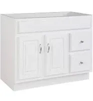 Design House Concord 2-Door 2-Drawer Bathroom Vanity without Top, Unassembled, 36x21, White