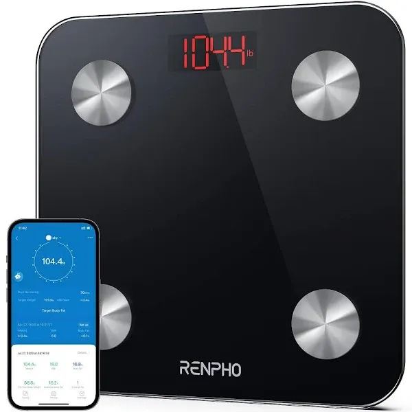 RENPHO Bluetooth Body Fat Scale Smart BMI Scale Digital Bathroom Wireless Weight