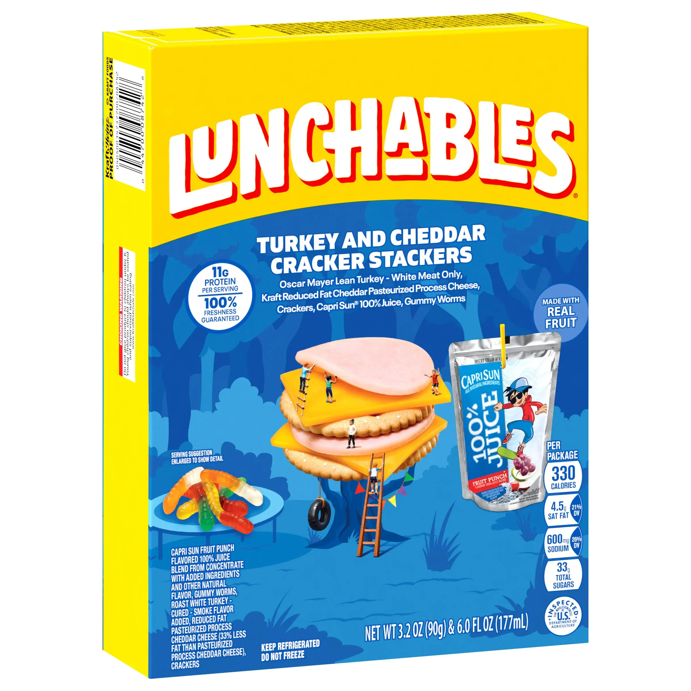 Lunchables Lunch Combinations, Turkey & Cheddar, Cracker Stackers