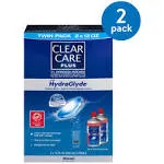 Clear Care Plus Cleaning & Disinfecting Solution, with HydraGlyde, Twin Pack