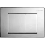 Swiss Madison Wall Mount Dual Flush Actuator Plate with Square Push Buttons in Polished Chrome