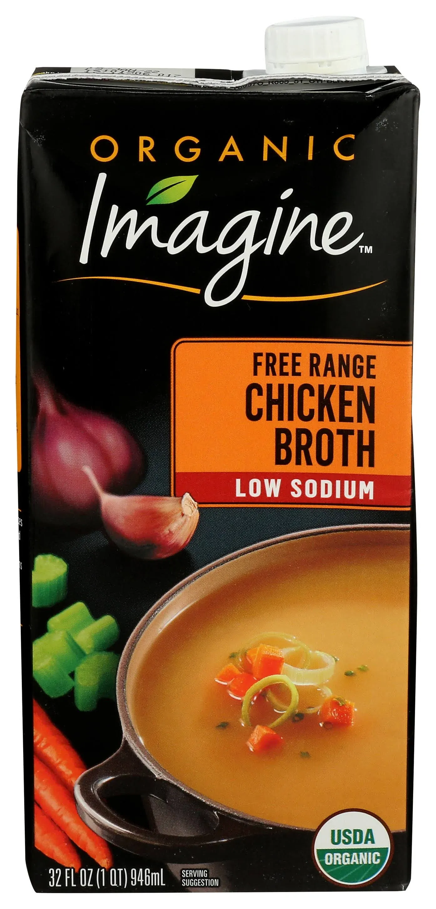 Imagine Foods Organic Low Sodium Free Range Chicken Broth 32 fl oz