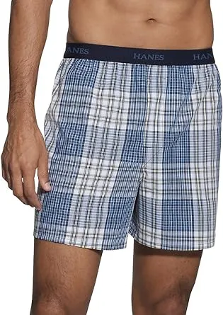 Hanes Men's Classics Tagless Boxers, 5-Pack