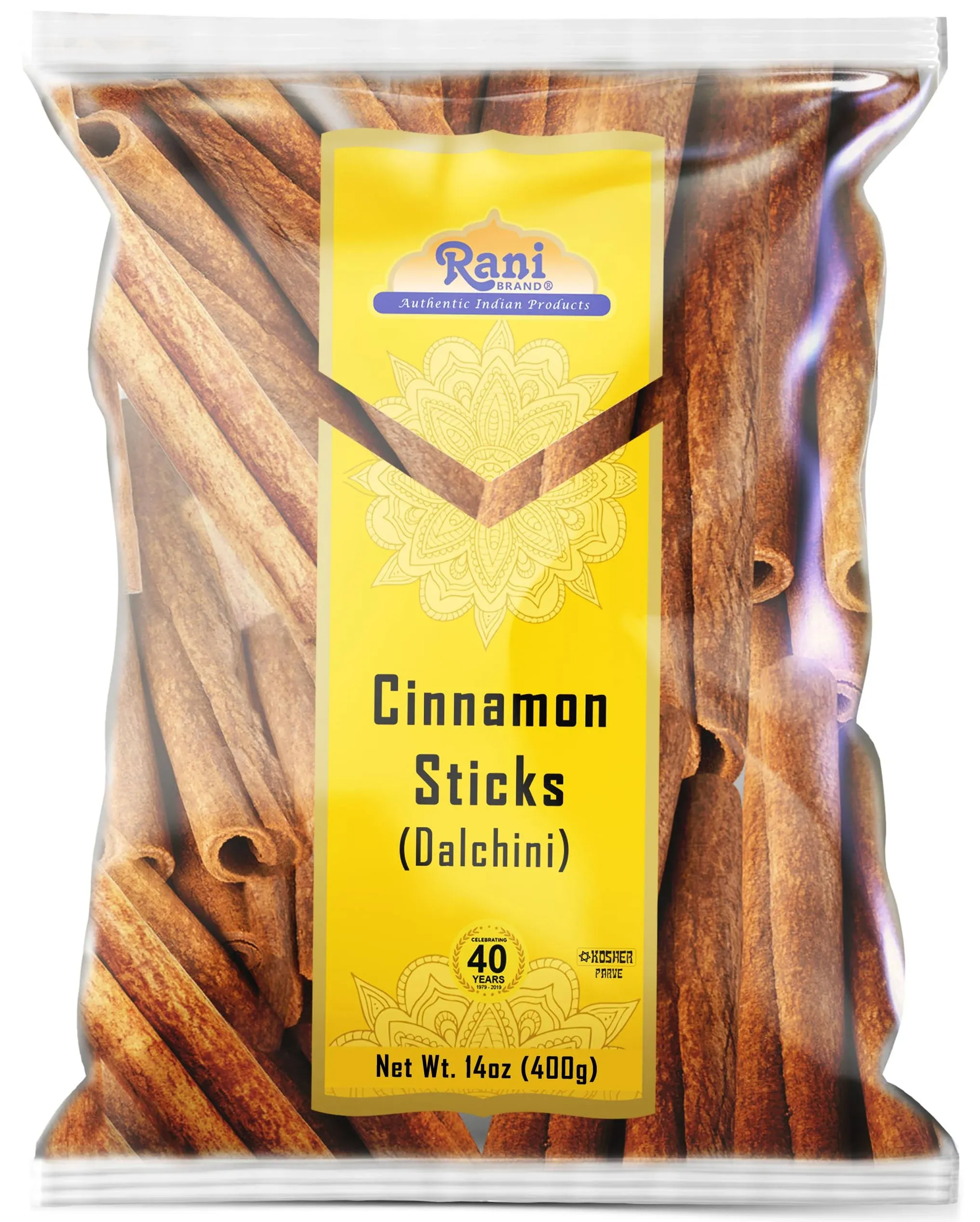 Rani Cinnamon Sticks 14oz (400g) - 72-88 Sticks - Strong Aroma, Perfect for Baking, Cooking & Beverages | 3+ Inches Length - Cassia Saigon Cinnamon from Vietnam | Kosher