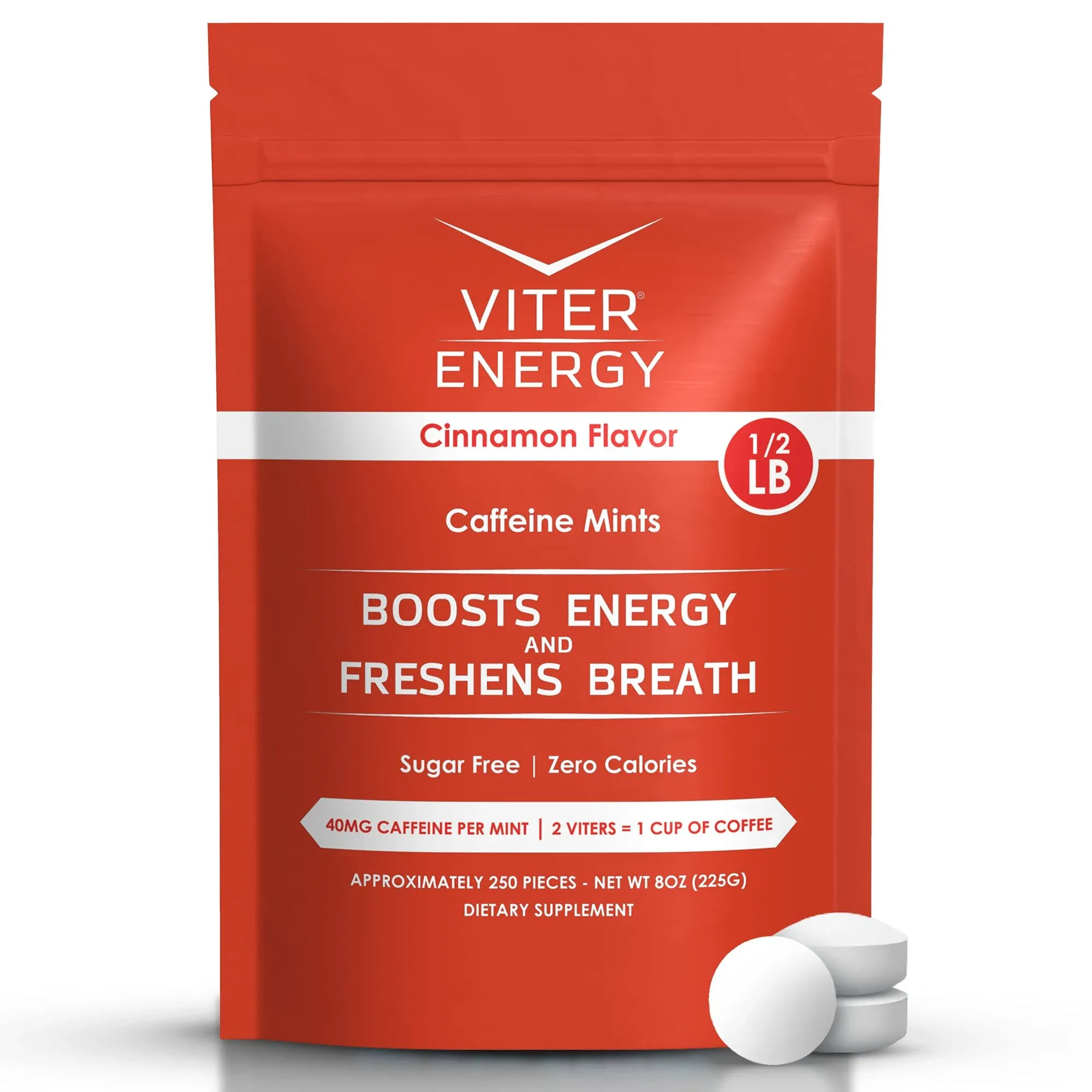 Viter Energy Caffeinated Mints 40mg Caffeine