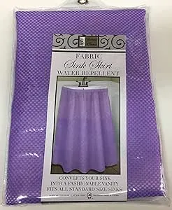 Better Home Lavender Fabric Sink Skirt Water Repellent Standard Size