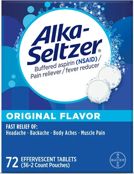 Alka-Seltzer Original Effervescent Antacid Tablets 36 Ea