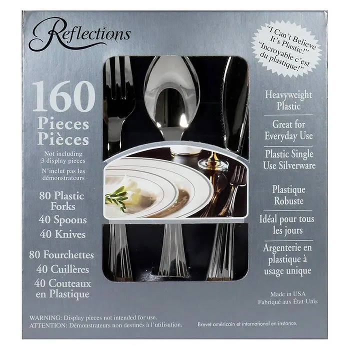 Sedgwick Marketplace Reflections Silver Plastic Cutlery