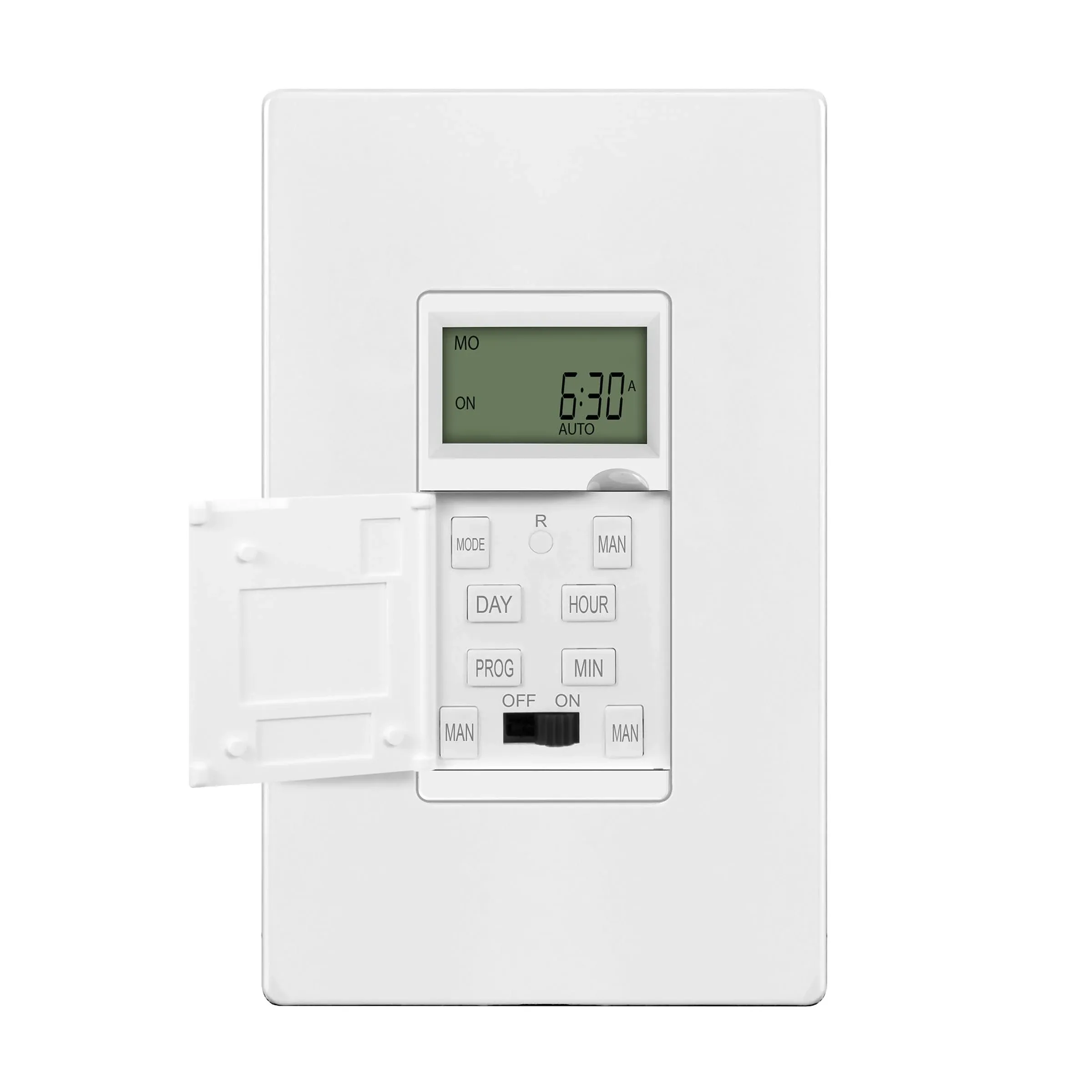 Enerlites Programmable Digital Timer Switch for Lights, Fans, Motors, 7-Day 18 On/Off Timer Settings, 1-Pole, No Neutral Wire Required, UL Listed,