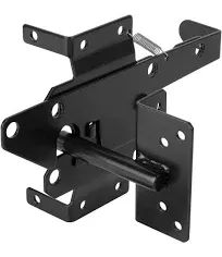 HILLMASTER Heavy Duty Self-Locking Gate Latch for Wooden Fence, Post Mount Au...