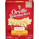 Microwave Popcorn Orville Redenbacher's Butter Popcorn, Mini Bags, 1.5 oz, 12 Count, 1 box contains, 12 Mini Bags of Butter Popcorn + Create Sticker