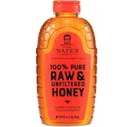 Nature Nate&#039;s 100% Pure Raw &amp; Unfiltered Honey, Squeeze Bottle; All-natural No