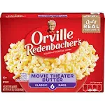 Orville Redenbacher's Movie Theater Butter Popcorn, Classic Bag, 6-Count