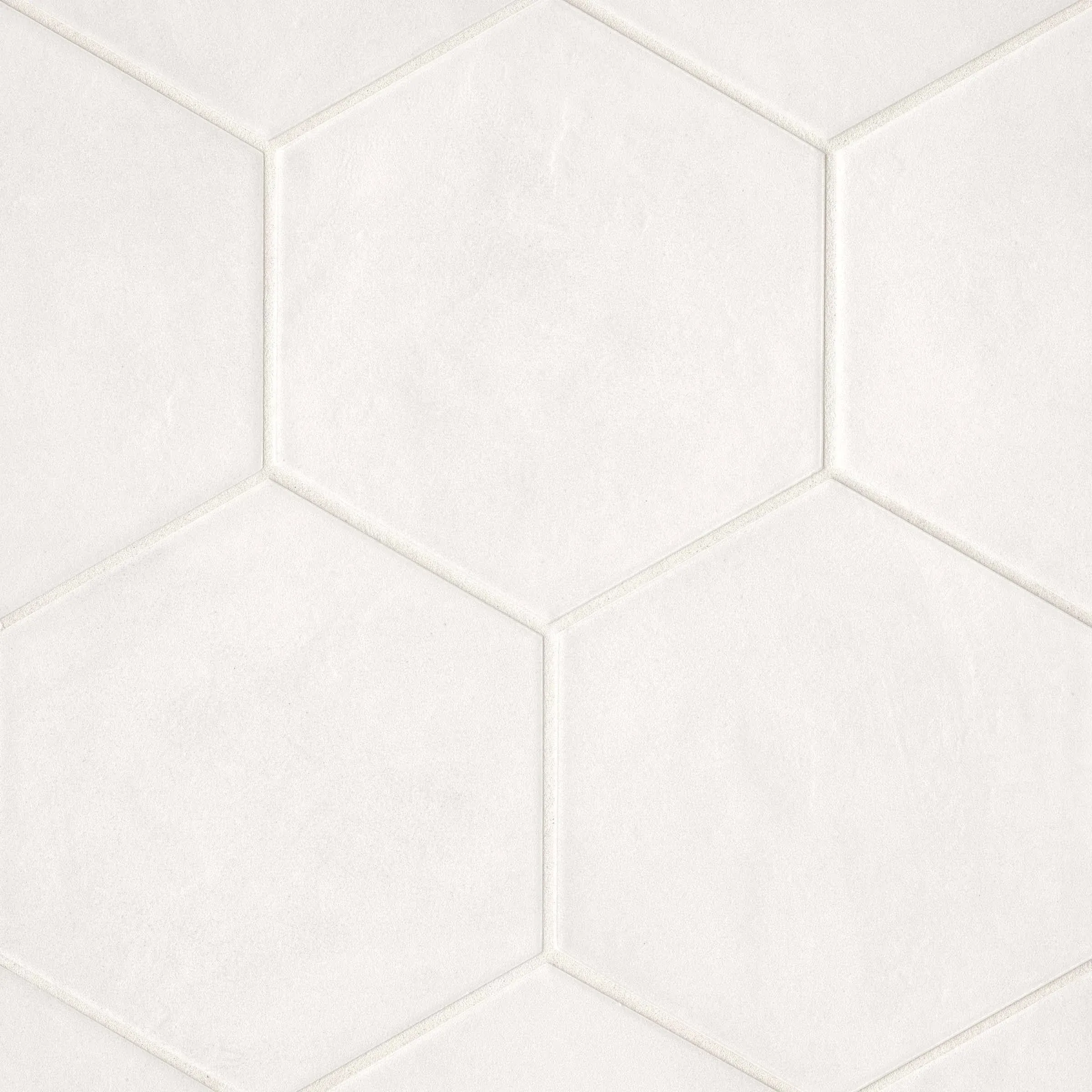 Bedrosians Allora Hexagon Matte Porcelain Tile 8.5" x 10", Solid White (29-Pack, 12.67 sf)