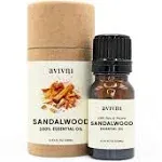 Australian Sandalwood Essential Oil - 100% Pure & Natural, Organic, Undiluted for Aromatherapy, Hair, Diffuser (0.33oz - 10ml)