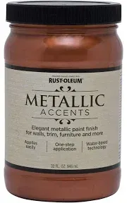 Rust-Oleum Metallic Accents Metallic Black Garnet Water-Based Paint Exterior and Interior 2 oz