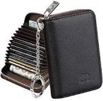 FurArt Credit Card Wallet, Zipper Card Cases Holder for Men Women, RFID Blocking, Keychain Wallet, Compact Size