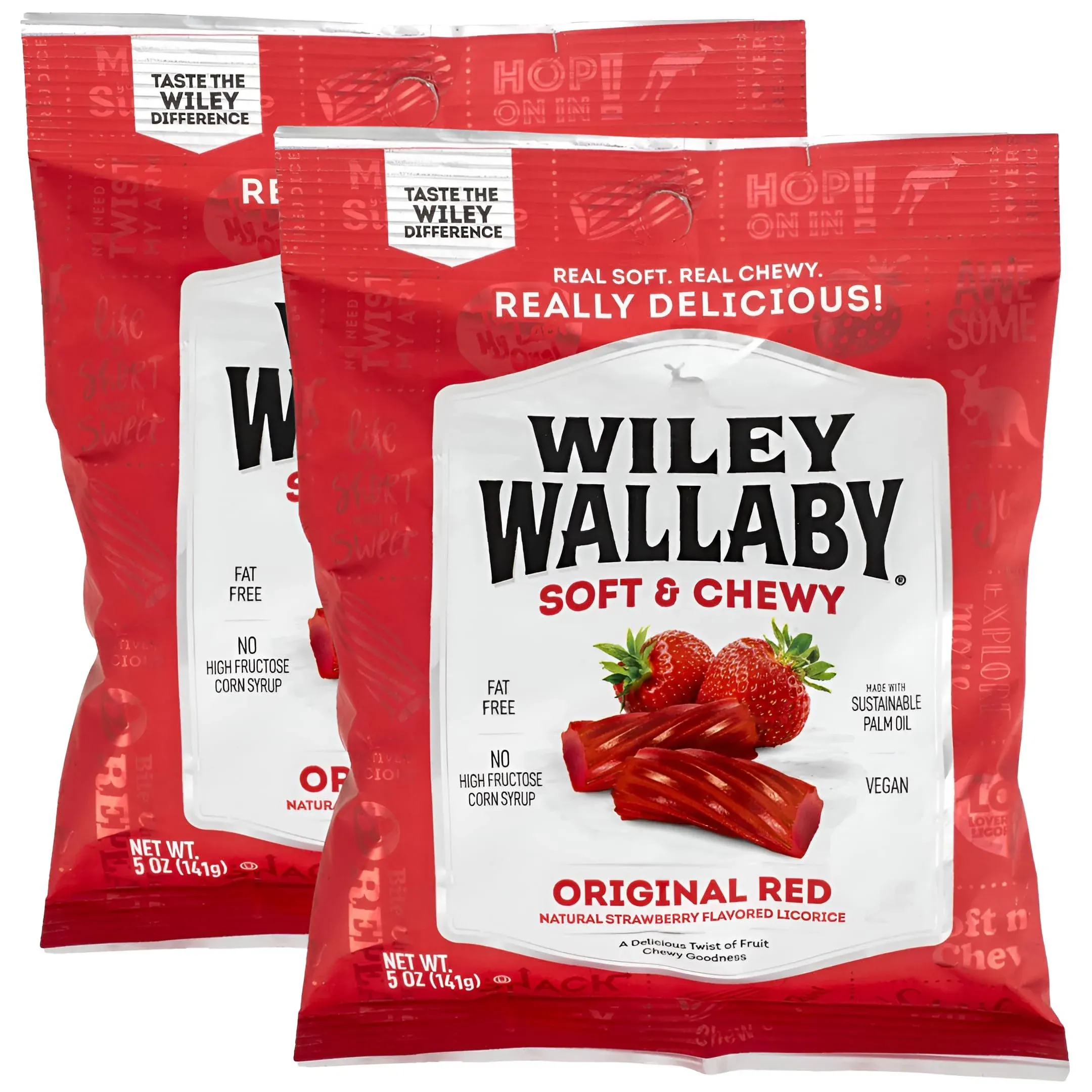 Wiley Wallaby Gourmet Red Licorice, 5 oz. Bags