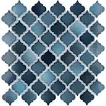 Hudson Tangier 2" x 2" Porcelain Arabesque Mosaic Wall & Floor Tile Color: Glacier Merola Tile