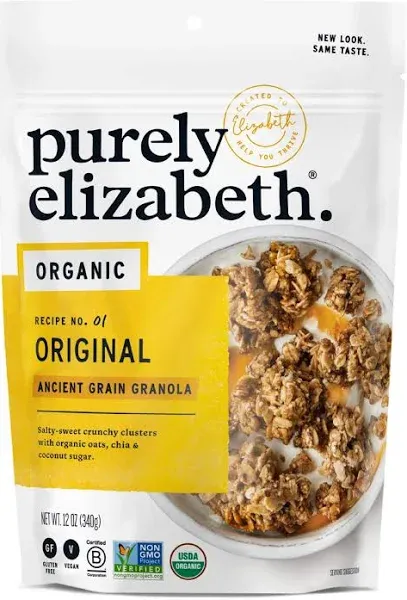 Purely Elizabeth Organic Original, Ancient Grain Granola, Gluten-Free, Non-GMO (3 ct, 12oz Bags)