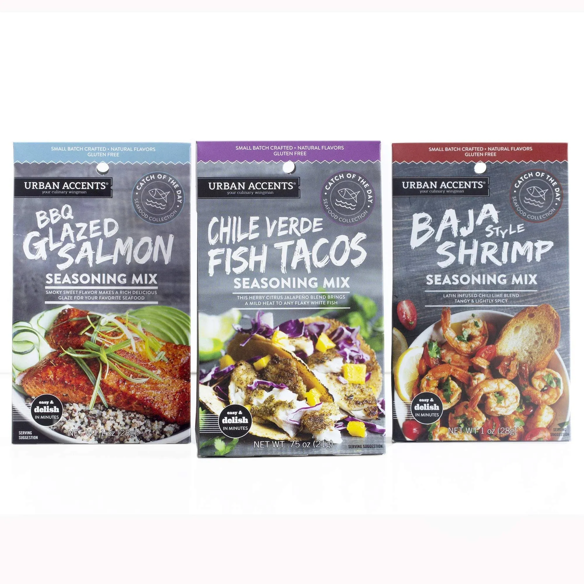 Urban Accents Gluten Free Main Dish Seafood Seasoning Bundle