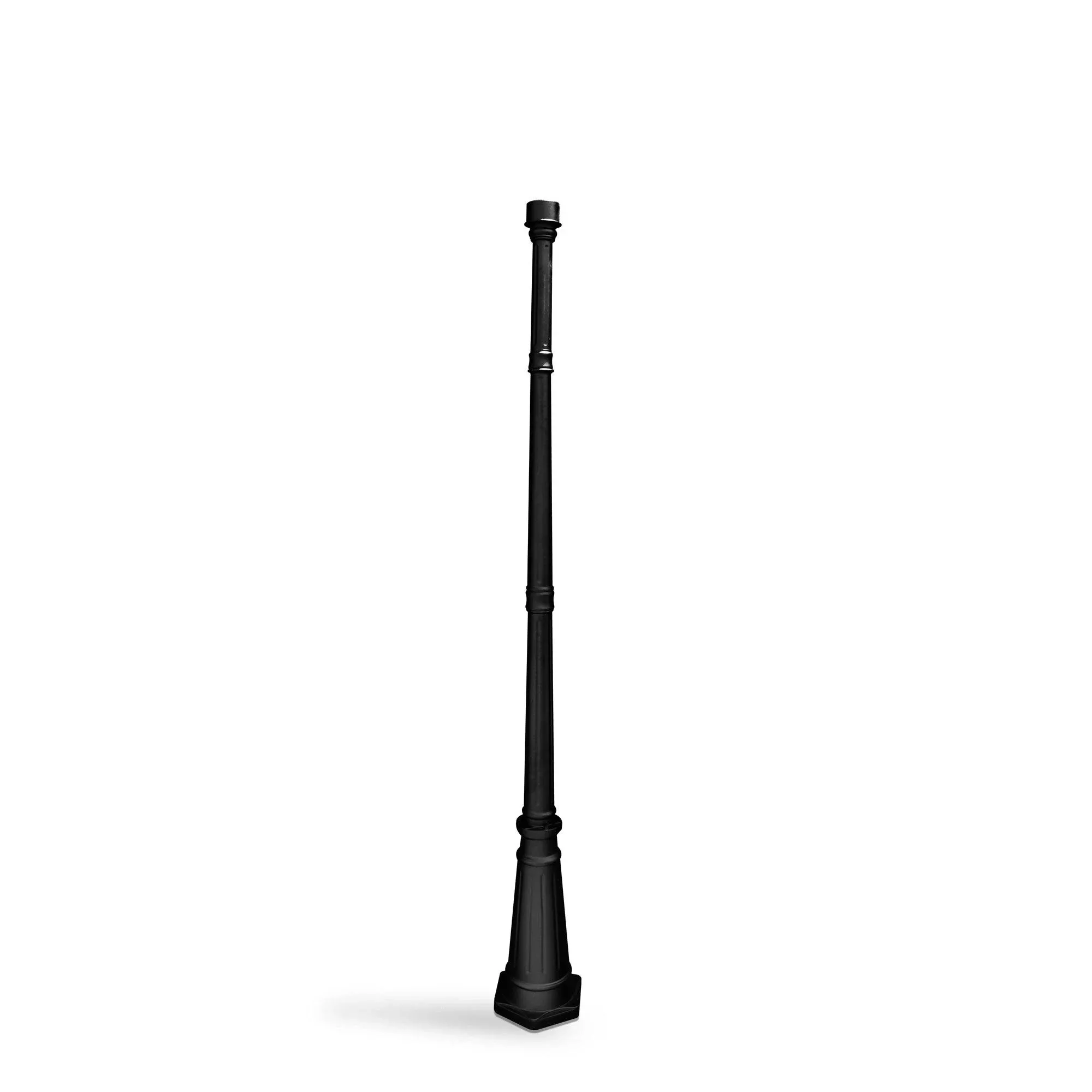 Gama Sonic Outdoor 6.5' Black Decorative Post with 3" Fitter