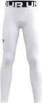 Under Armour Boys' ColdGear Armour Leggings, XL, White