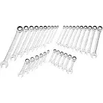 GearWrench 70032 32-Piece Combination Ratcheting Wrench Set with Stubby Wrenches and Carrying Case