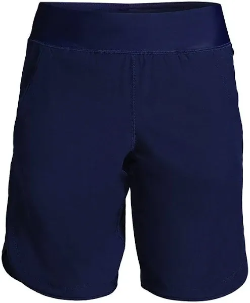 Lands' End Women's Plus Size Quick Dry Modest Swim Shorts with Panty