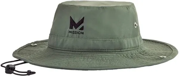 Mission Cooling Bucket Hat- UPF 50, 3” Wide Brim - One Size - Green Bay Ash Ice