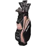 Tour Edge Moda Silk Complete Set (19pc, Black/Rose Gold, Ladies) Golf NEW