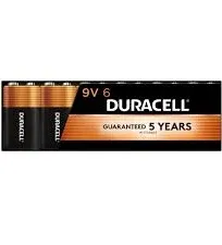 Duracell Coppertop Alkaline 9V Batteries