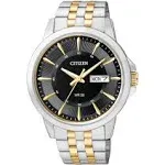 Citizen Men&#039;s Watch BF2018-52E Quartz Black Dial Day Date 2-Tone Stainless Steel