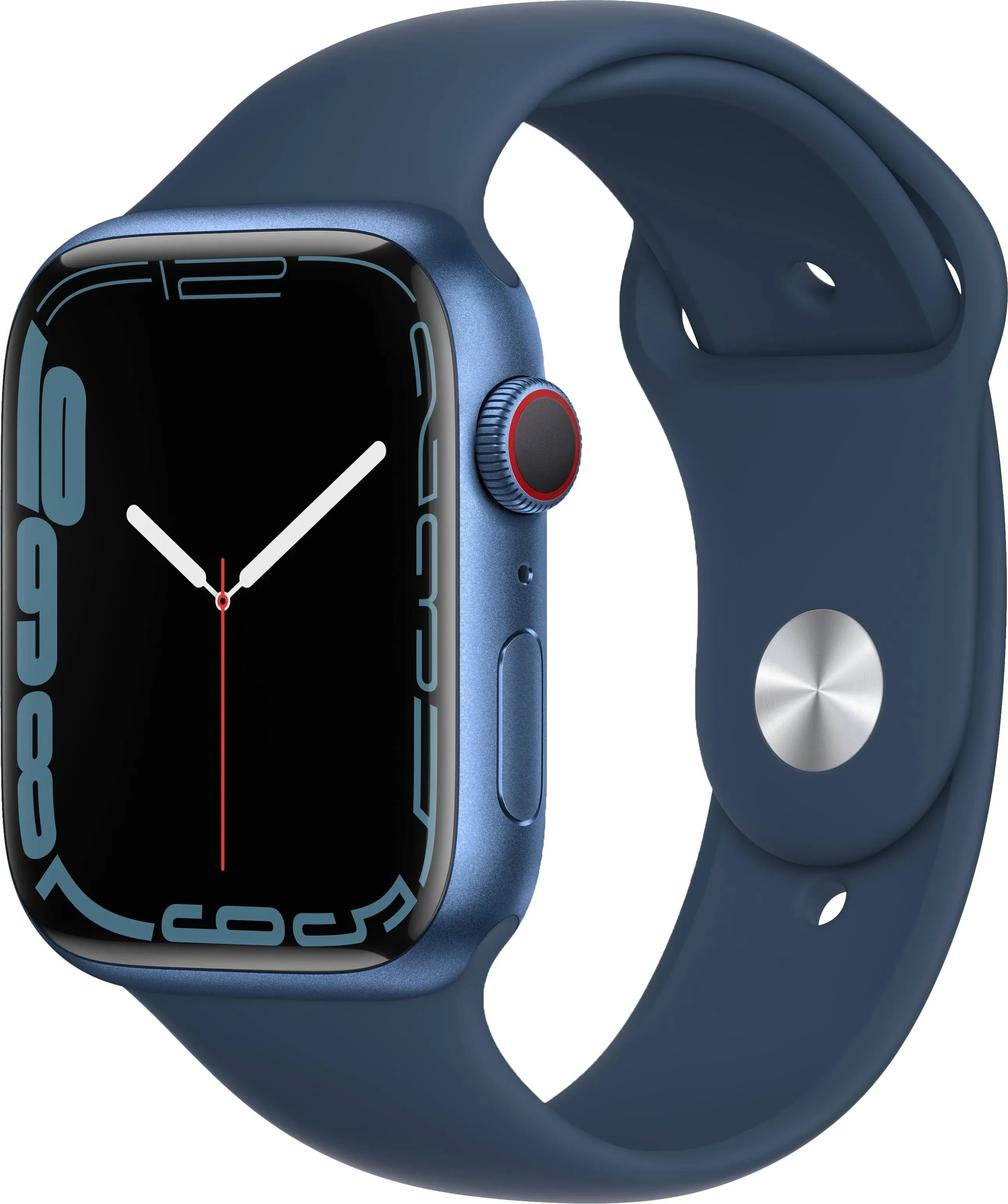 Apple Watch Series 7 (GPS + Cellular, 41mm, Blue Aluminum, Abyss Blue Sport Band)