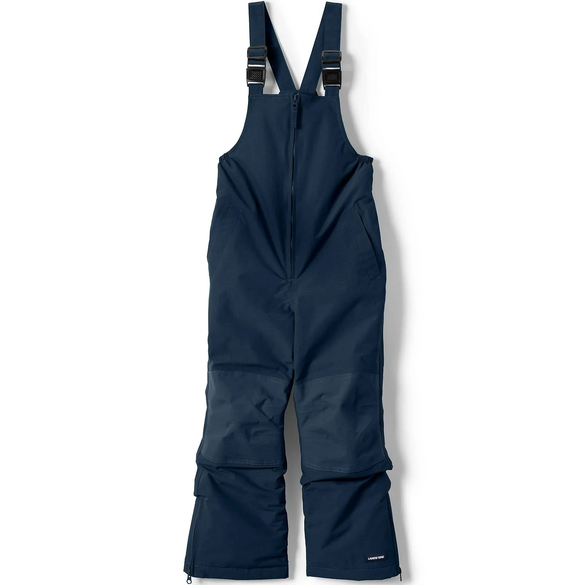 Lands' End Kids Husky Squall Waterproof Insulated Iron Knee Snow Bibs - 10 - Radiant Navy