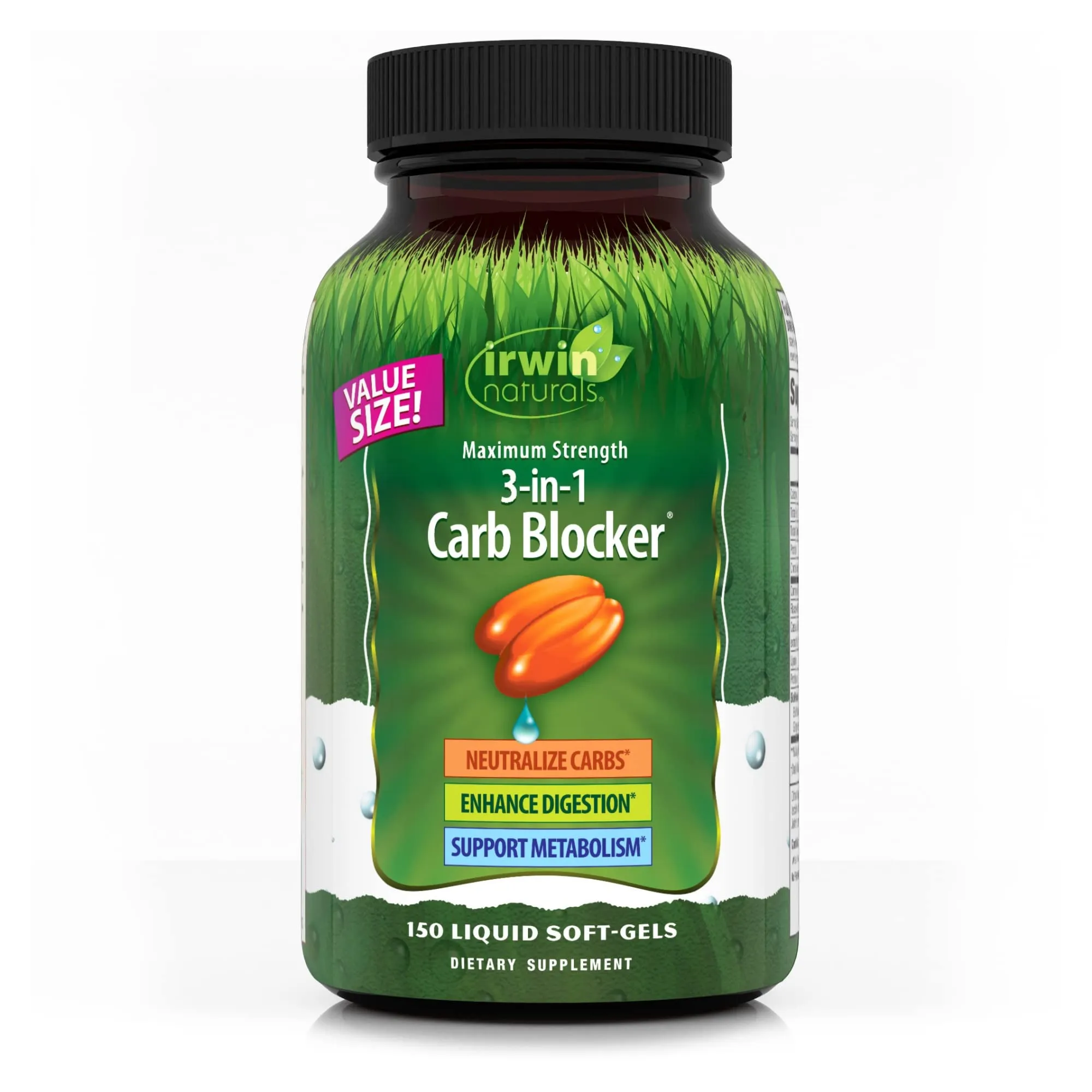 Irwin Naturals 3-in-1 Carb Blocker Maximum Strength