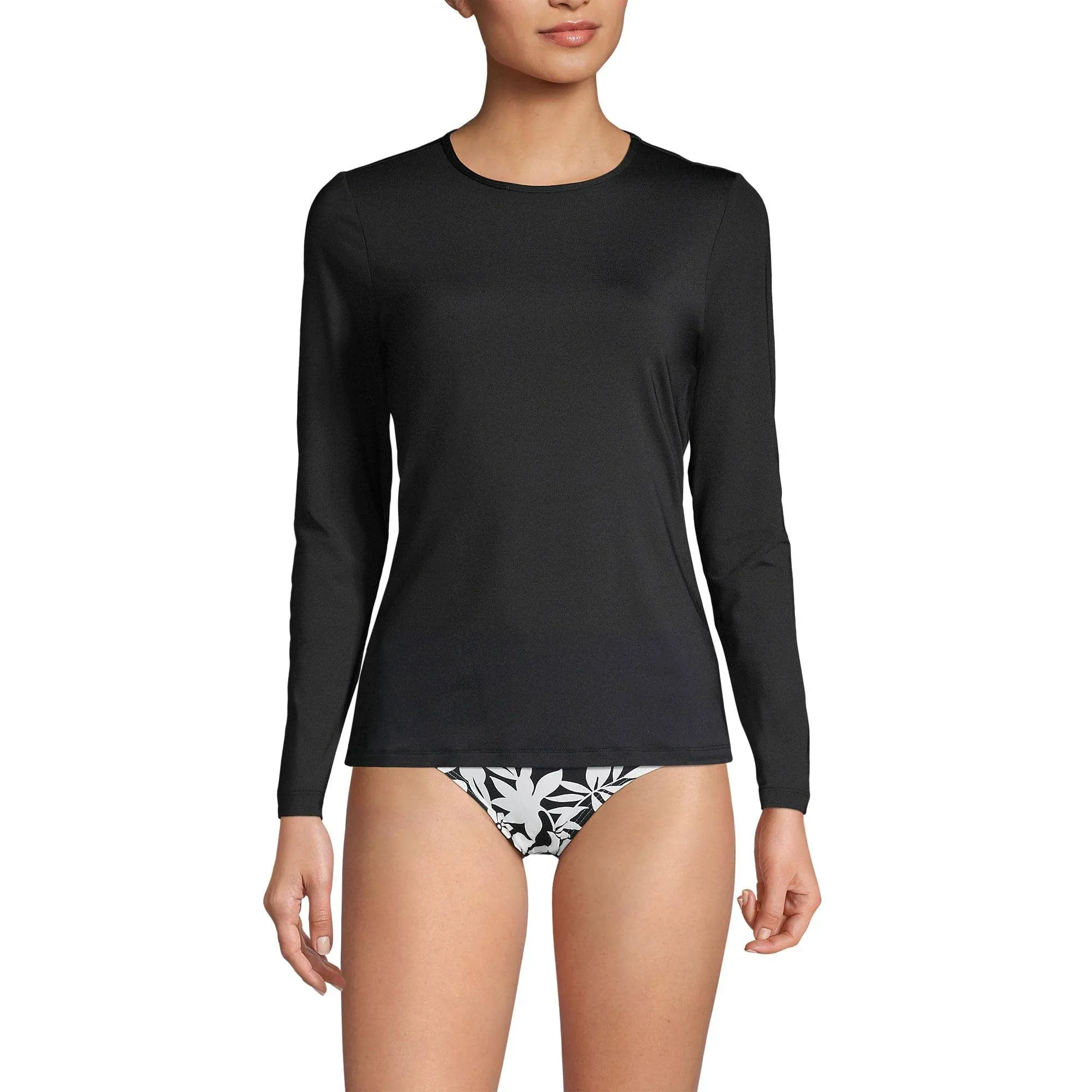 Lands' End Women's Long Sleeve Relaxed UPF 50 Rash Guard