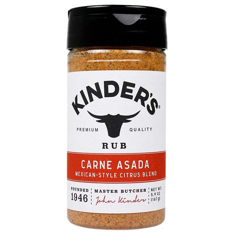 Kinder's Carne Asada Mexican Style Citrus Blend Orange Lime Garlic 5.9 Oz Bottle